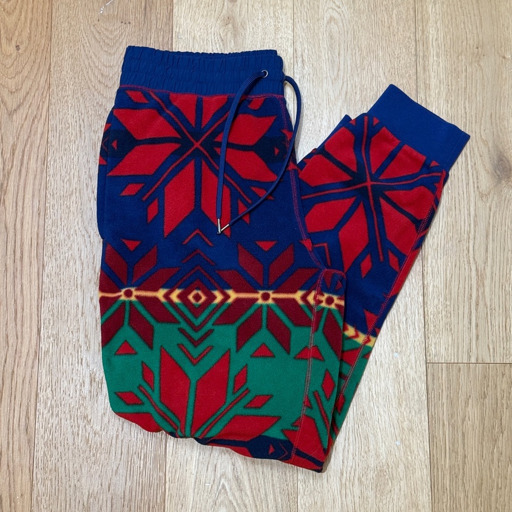 Polo Ralph Lauren Fair Isle Jogger Snowflake Aztec Graphic Fleece Sweatpants M